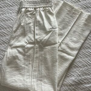 Topshop White Pleated Trousers